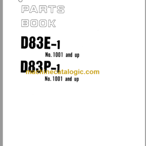 Komatsu D83E-1 D83P-1 Parts Book