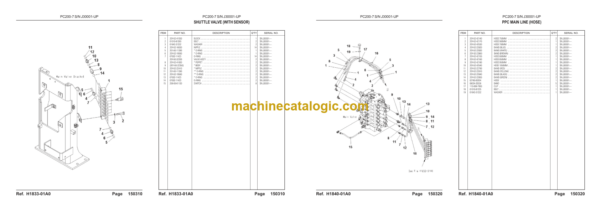 Komatsu PC200-7 SN J30001-UP Engine Parts Book