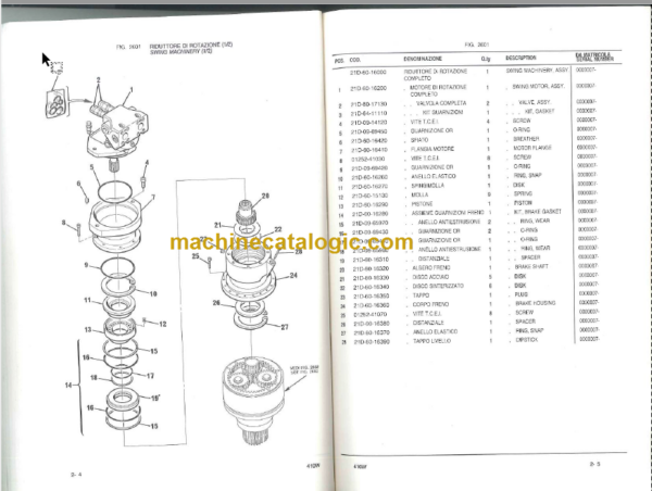 Komatsu FAI 410W Hydraulic Excavator Parts Book