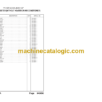 Komatsu PC100F-6Z SN J40001-UP Parts Book