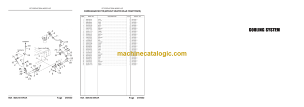 Komatsu PC100F-6Z SN J40001-UP Parts Book