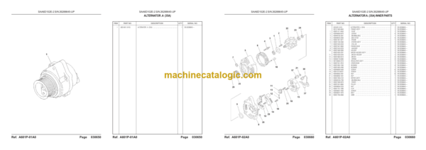 Komatsu PC200-7 SN J30001-UP Engine Parts Book