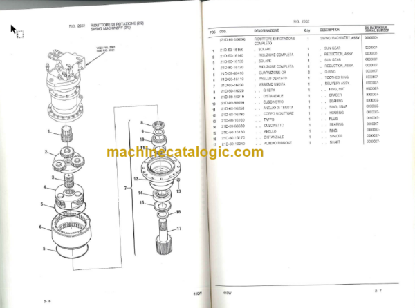 Komatsu FAI 410W Hydraulic Excavator Parts Book