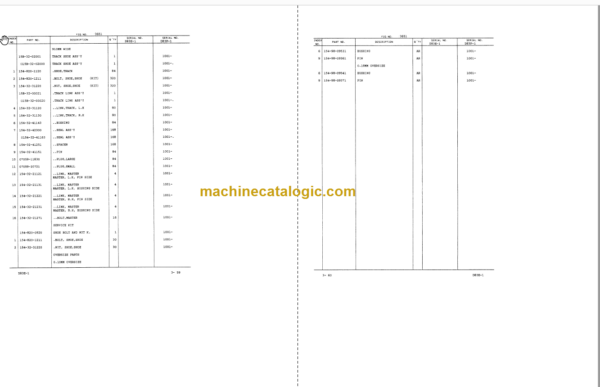 Komatsu D83E-1 D83P-1 Parts Book