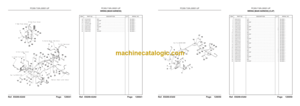 Komatsu PC200-7 SN J30001-UP Engine Parts Book