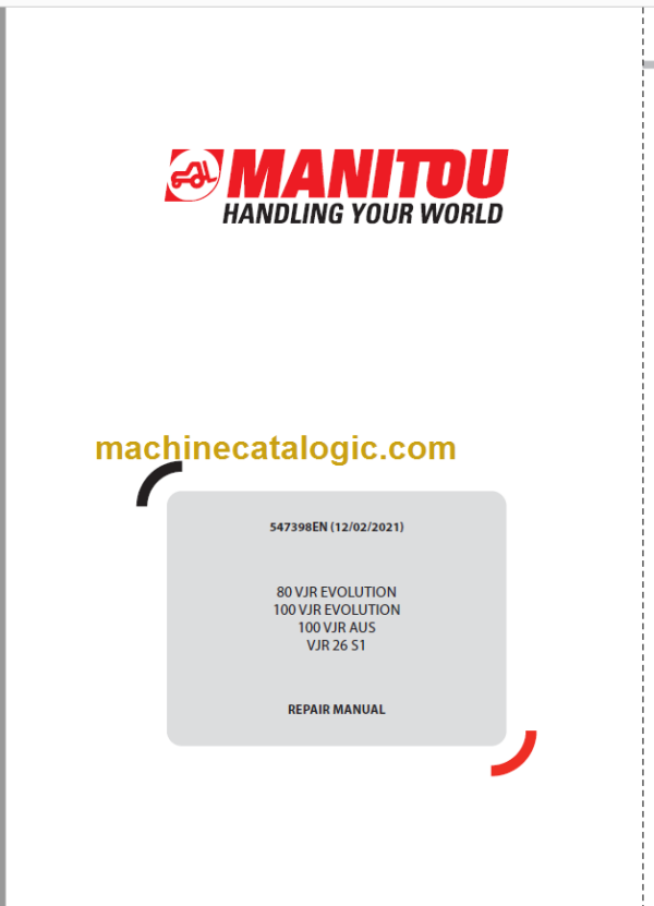 Manitou 100 VJR REPAIR MANUAL