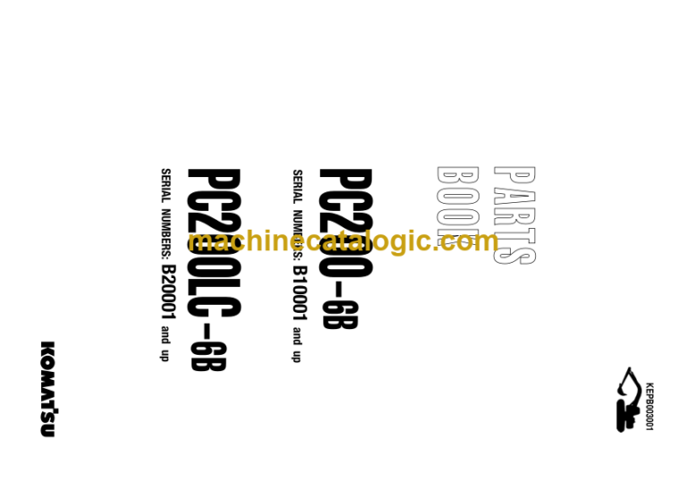 Komatsu PC200-6B PC200LC-6B Parts Book