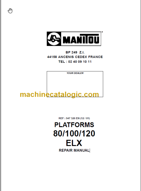 Manitou 100 ELX REPAIR MANUAL