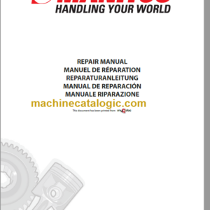 Manitou MT 940 L Turbo Série 3-E2 Repair Manual