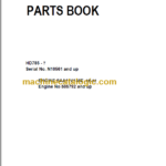 Komatsu HD785-7 Engine Parts Book