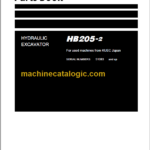 Komatsu HB205-2 Hydraulic Excavator Parts Book