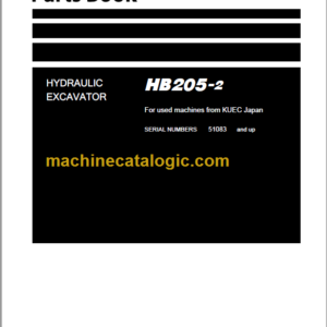 Komatsu HB205-2 Hydraulic Excavator Parts Book