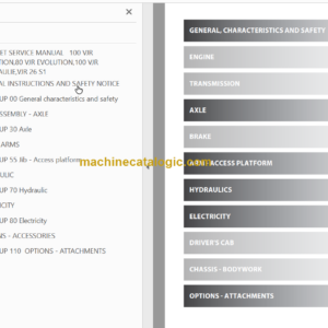 Manitou 100 VJR REPAIR MANUAL