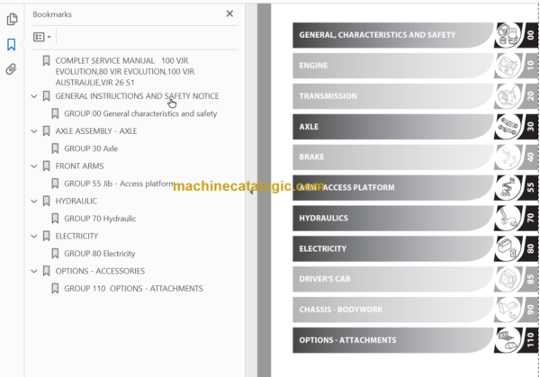 Manitou 100 VJR REPAIR MANUAL