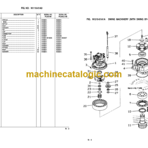 Komatsu PC200-6B PC200LC-6B Parts Book