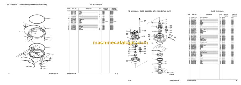 Komatsu PC200-6B PC200LC-6B Parts Book