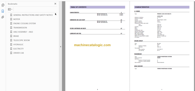 Manitou MT 940 L Turbo Série 3-E2 Repair Manual