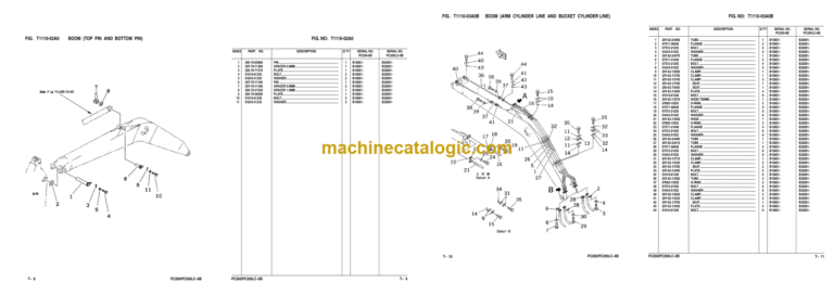 Komatsu PC200-6B PC200LC-6B Parts Book
