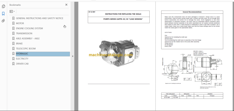 Manitou MT 940 L Turbo Série 3-E2 Repair Manual