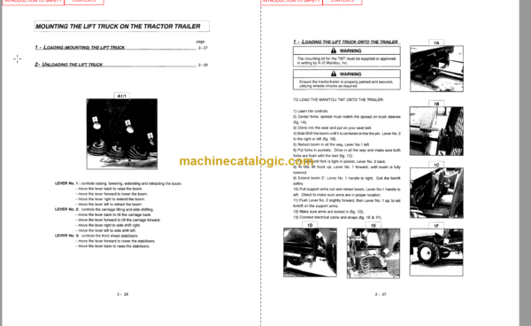 Manitou TMT 315 OPERATOR SERVICE MANUAL