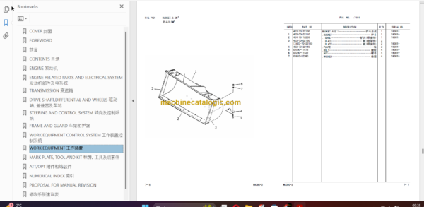 Komatsu WA380-3 Wheel Loader Parts Book 16112 And Up