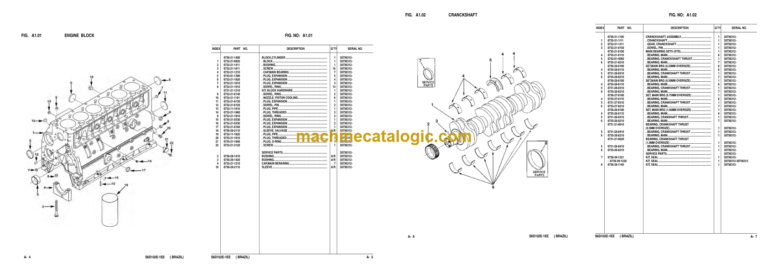Komatsu PC200-6B PC200LC-6B Parts Book