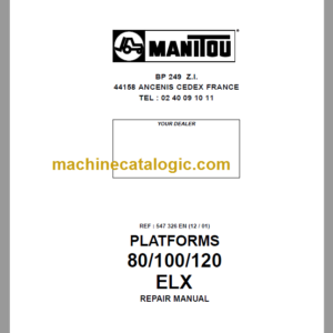 Manitou 120 ELX REPAIR MANUAL