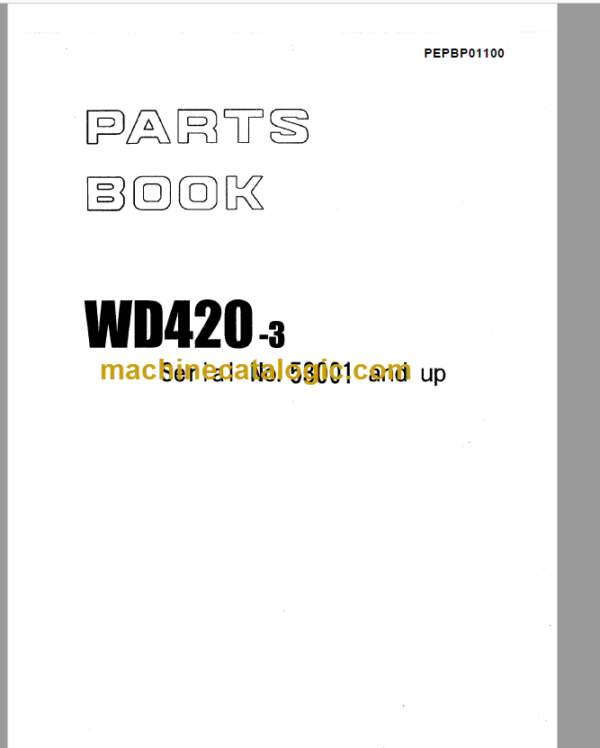 Komatsu WD420-3 Parts Book