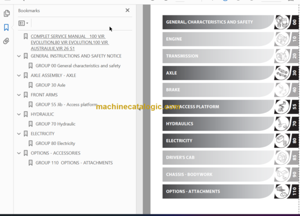 Manitou VJR 26 S1 REPAIR MANUAL