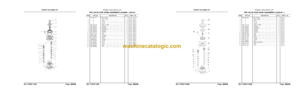 Komatsu PC300-7 SN J20001-UP Parts Catalog