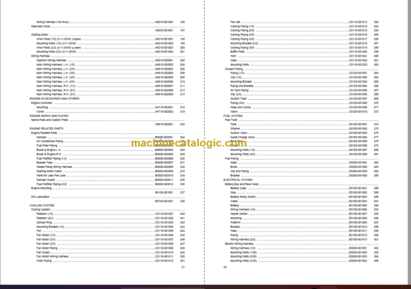 Komatsu HD785-8E0 SAA12V140E-7 Parts Book