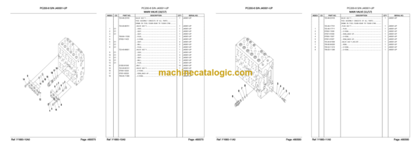 Komatsu PC200-8 Hydraulic Excavator Parts Book