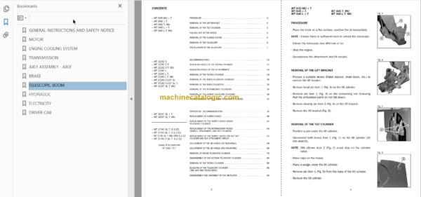 Manitou MT 1235 S Turbo Série 3-E2 Repair Manual