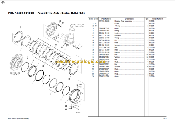 Komatsu HD785-8E0 SAA12V140E-7 Parts BookKomatsu HD785-8E0 SAA12V140E-7 Parts Book