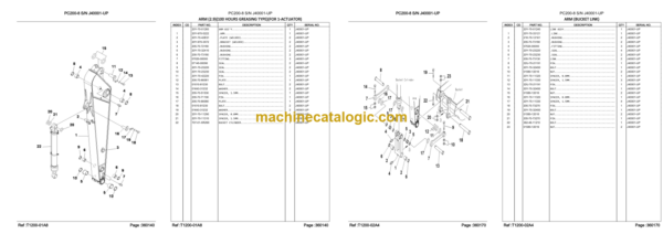 Komatsu PC200-8 Hydraulic Excavator Parts Book