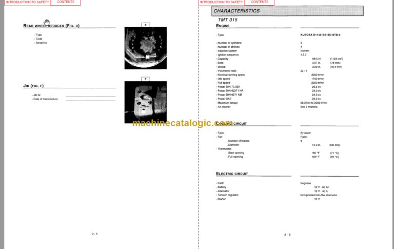 Manitou TMT 315 FL OPERATOR SERVICE MANUAL