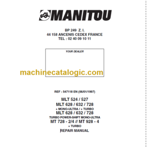 Manitou MT 728 Repair Manual