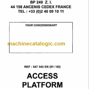 Manitou 165 ATJ Repair Manual