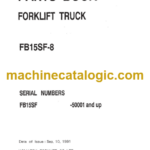 Komatsu FB15SF-8 Forklift Truck Parts Book