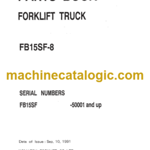 Komatsu FB15SF-8 Forklift Truck Parts Book