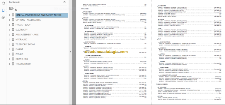 Manitou MT 625 TURBO S2 E3 Genuine Parts Catalogue