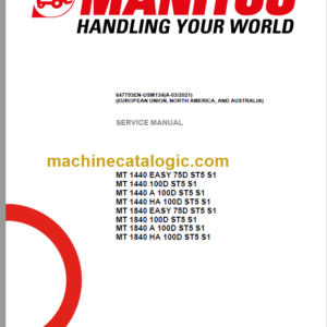 Manitou MT 1440 A-HA 100D ST5 S1 Service Manual