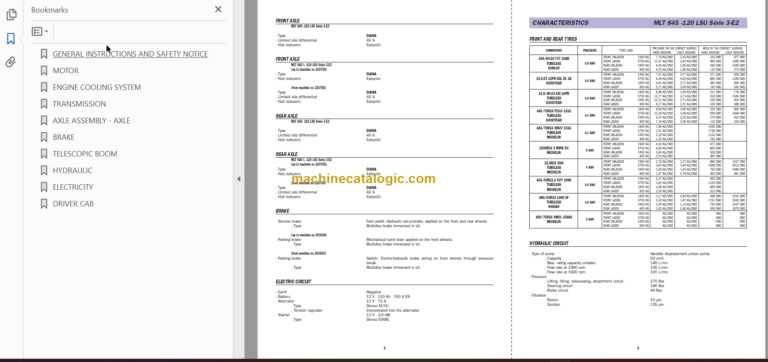Manitou MT 1240 L Turbo ULTRA Série 3-E2 Repair Manual