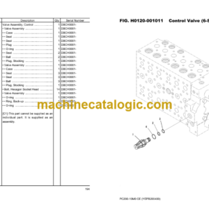 Komatsu PC200-10M0 CE SAA4D107E-1 Parts Book