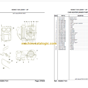 Komatsu PB HD465-7 Parts Manual