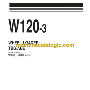 Komatsu W120-3 Wheel Loader TBG-ABE Parts Book