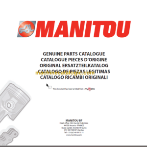 Manitou 160 ATJ E3 Parts Catalogue