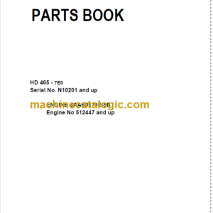 Komatsu HD465-7E0 Engine Parts Book