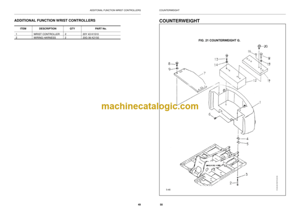 Komatsu PC450LC-6K Hydraulic Excavator Parts Book