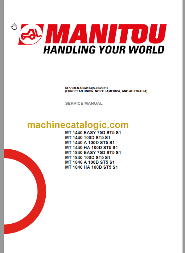 Manitou MT 1440 EASY 75D ST5 S1 Service Manual